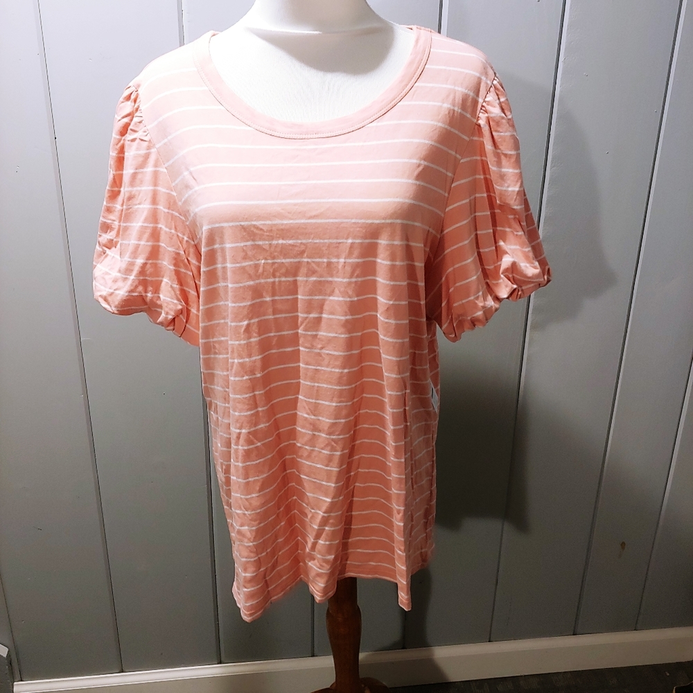 NWT Time and Tru Women's Large Striped Shirt